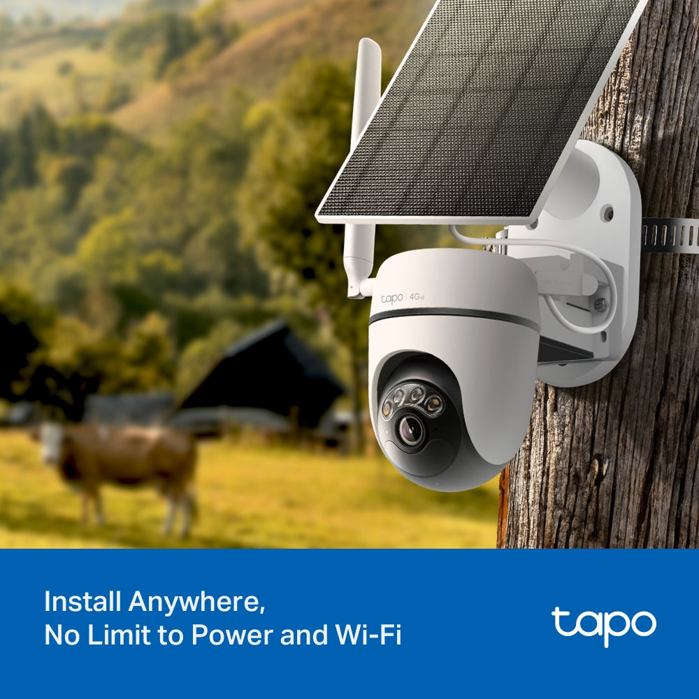 TP-Link Tapo C615G KIT กล้องวงจรปิดใส่ซิม พร้อมแผงโซลาร์เซลล์ Solar-Powered Pan/Tilt 4G LTE Security Camera Kit