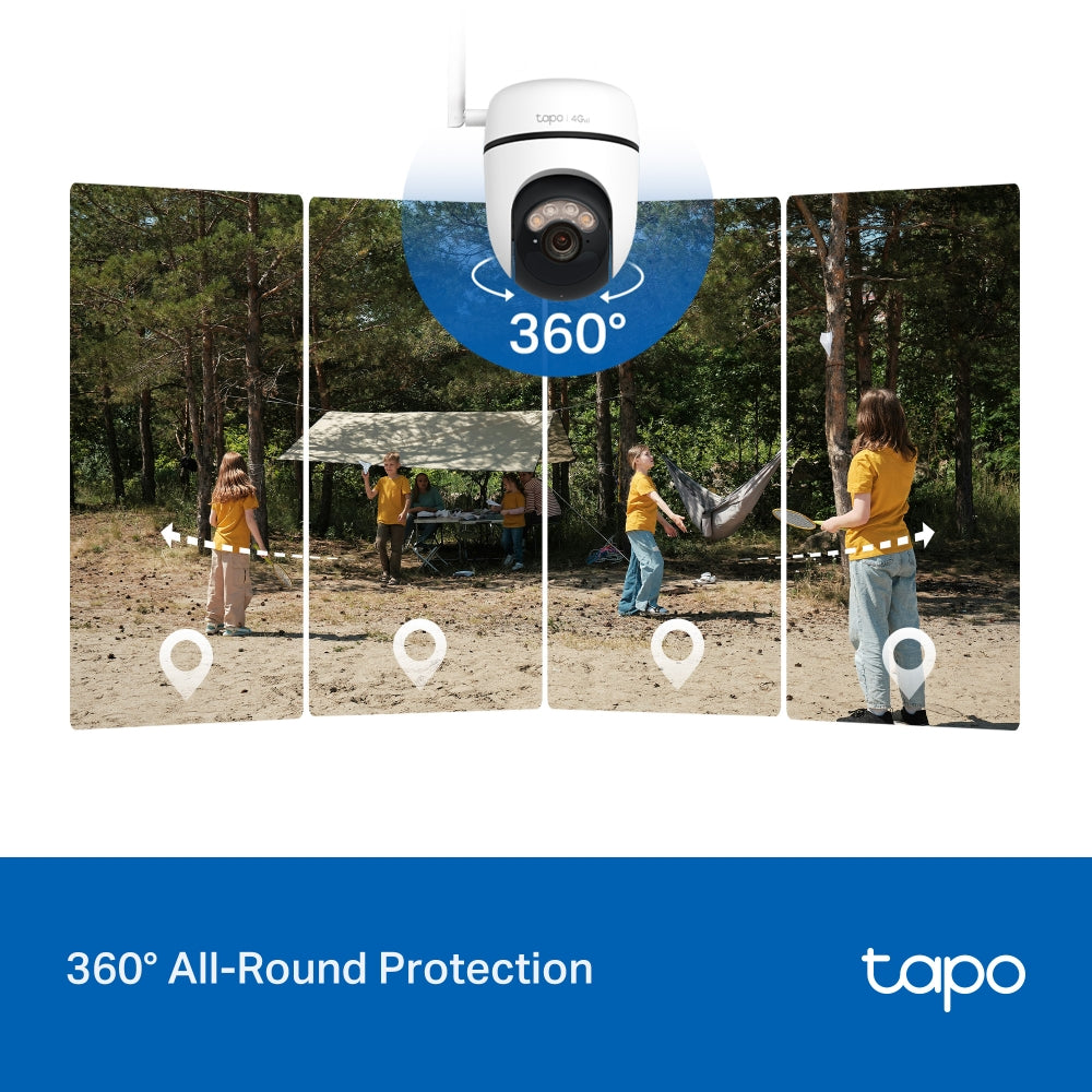TP-Link Tapo C615G KIT กล้องวงจรปิดใส่ซิม พร้อมแผงโซลาร์เซลล์ Solar-Powered Pan/Tilt 4G LTE Security Camera Kit
