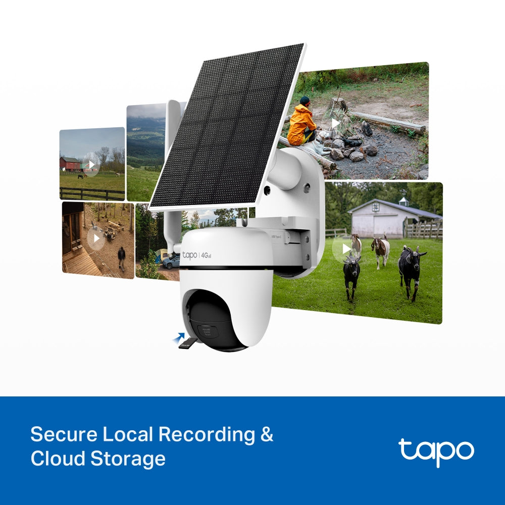 TP-Link Tapo C615G KIT กล้องวงจรปิดใส่ซิม พร้อมแผงโซลาร์เซลล์ Solar-Powered Pan/Tilt 4G LTE Security Camera Kit