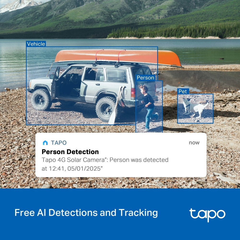 TP-Link Tapo C615G KIT กล้องวงจรปิดใส่ซิม พร้อมแผงโซลาร์เซลล์ Solar-Powered Pan/Tilt 4G LTE Security Camera Kit