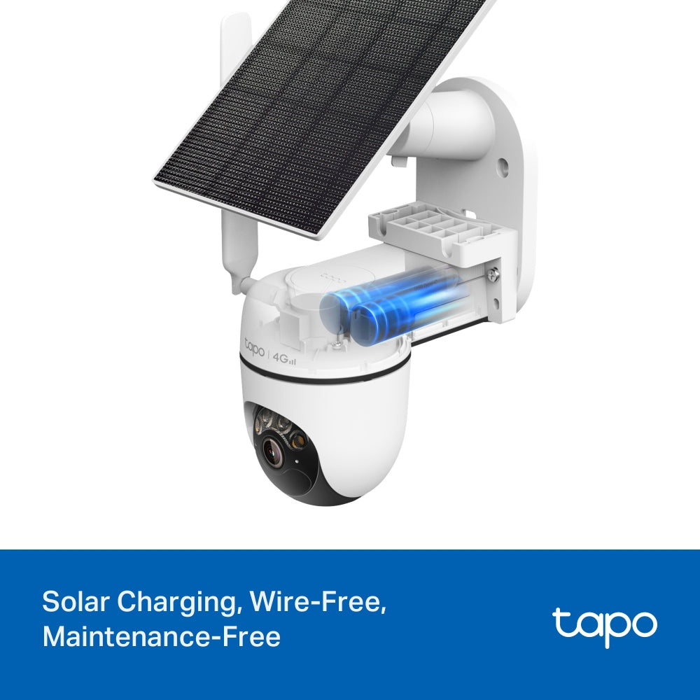 TP-Link Tapo C615G KIT กล้องวงจรปิดใส่ซิม พร้อมแผงโซลาร์เซลล์ Solar-Powered Pan/Tilt 4G LTE Security Camera Kit