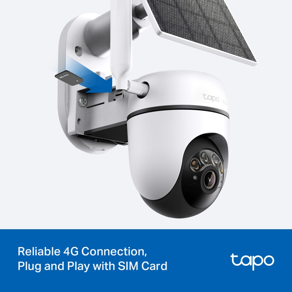 TP-Link Tapo C615G KIT กล้องวงจรปิดใส่ซิม พร้อมแผงโซลาร์เซลล์ Solar-Powered Pan/Tilt 4G LTE Security Camera Kit