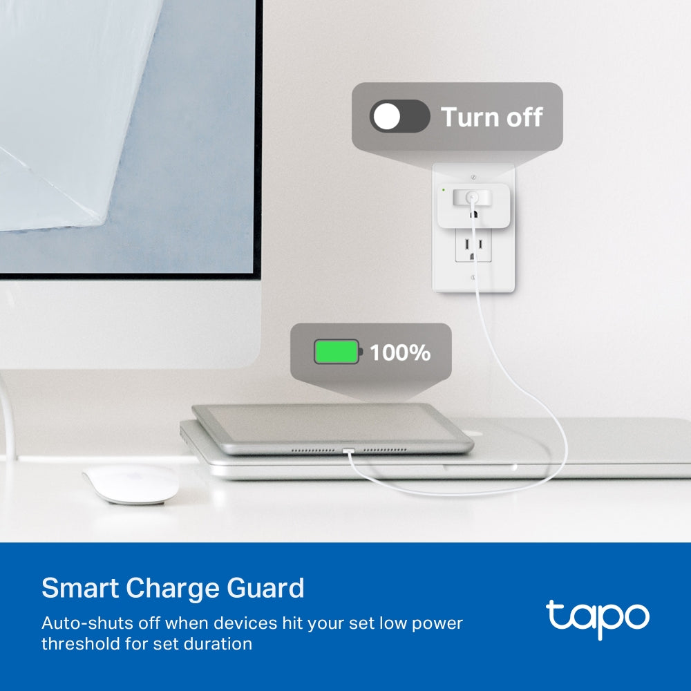 TP-Link Tapo P110M สมาร์ทปลั๊ก Mini Smart Wi-Fi Plug, Energy Monitoring สั่งเปิดปิดเครื่องใช้ไฟฟ้าผ่านแอป Tapo ประกัน1ปี