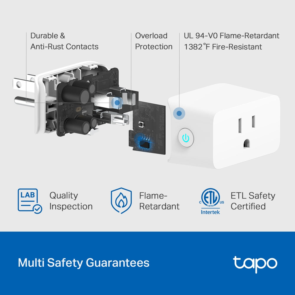 TP-Link Tapo P110M สมาร์ทปลั๊ก Mini Smart Wi-Fi Plug, Energy Monitoring สั่งเปิดปิดเครื่องใช้ไฟฟ้าผ่านแอป Tapo ประกัน1ปี