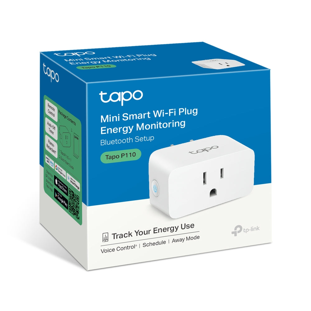 TP-Link Tapo P110M สมาร์ทปลั๊ก Mini Smart Wi-Fi Plug, Energy Monitoring สั่งเปิดปิดเครื่องใช้ไฟฟ้าผ่านแอป Tapo ประกัน1ปี
