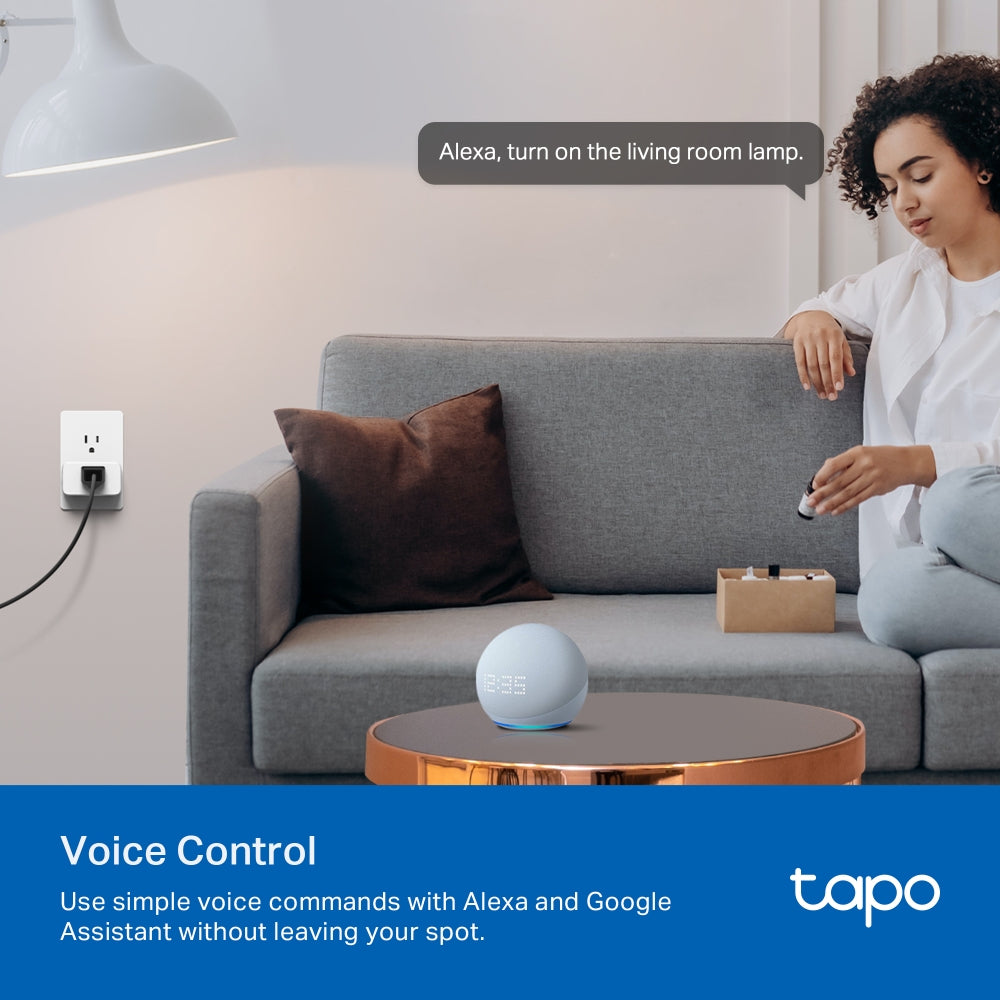 TP-Link Tapo P110M สมาร์ทปลั๊ก Mini Smart Wi-Fi Plug, Energy Monitoring สั่งเปิดปิดเครื่องใช้ไฟฟ้าผ่านแอป Tapo ประกัน1ปี