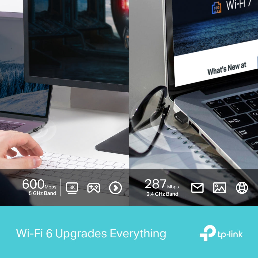 TP-Link Archer TX10UB Nano USB Adapter, Bluetooth 5.3 AX900 Nano Wi-Fi 6 Bluetooth 5.3 USB Adapter, Limited Lifetime Warranty