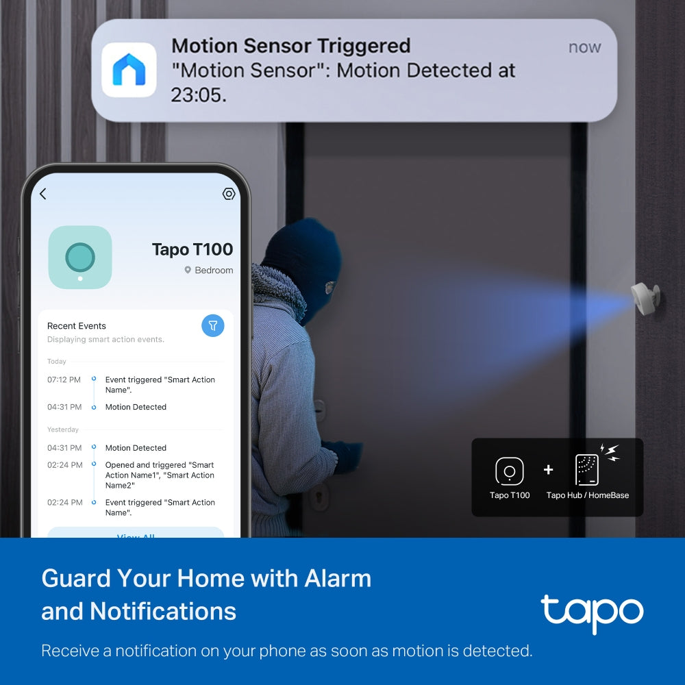 TP-Link Tapo T100 Smart Motion Sensor ตรวจจับการเคลื่อนไหว /  Tapo T110 Smart Contact Sensor ประตูหน้าต่าง รับประกัน 2ปี