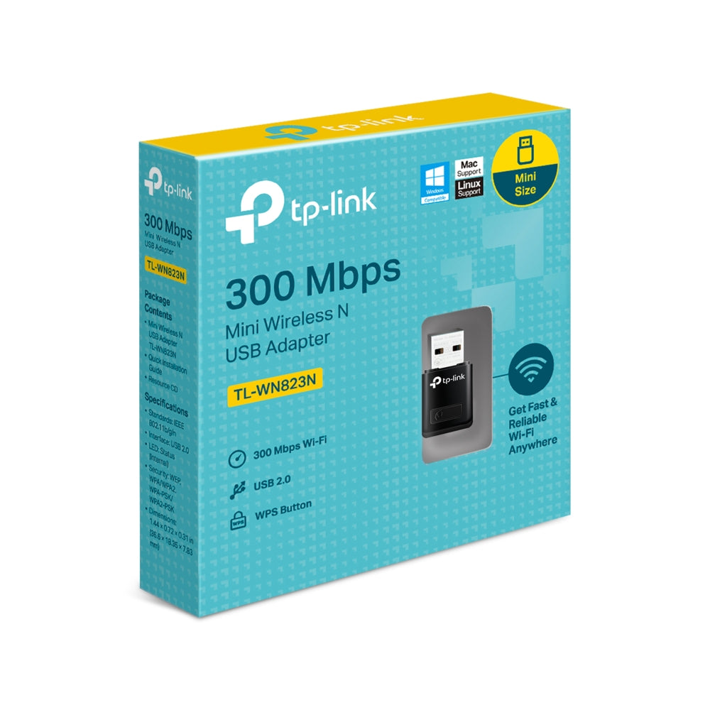 TP-Link TL-WN823N 300Mbps Mini Wireless N USB Adapter - WiFi Receiver for PCs or Laptops