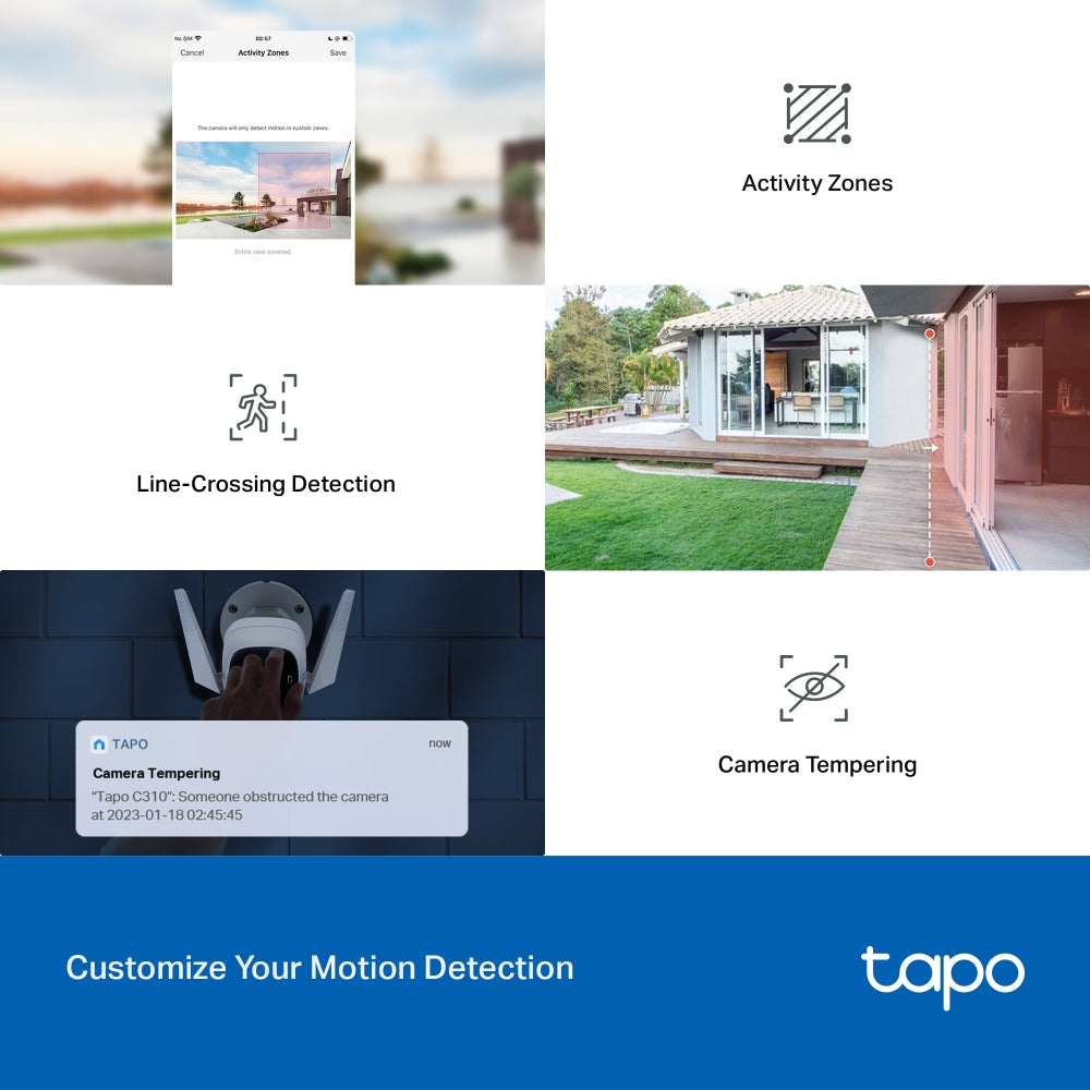 TP-Link Tapo C310 Outdoor Security Wi-Fi Camera กล้องไวไฟ 3 MP IP66 ภาพ VDO คมชัดเวลากลางคืน รองรับSD Card สูงสุด 512 GB