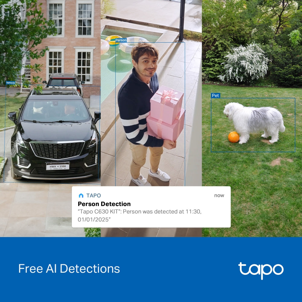 TP-Link Tapo C630 KIT ชุดกล้องวงจรปิด 3K 5MP พร้อมแผงโซลาร์เซลล์ Solar-Powered Pan/Tilt Security Camera Kit