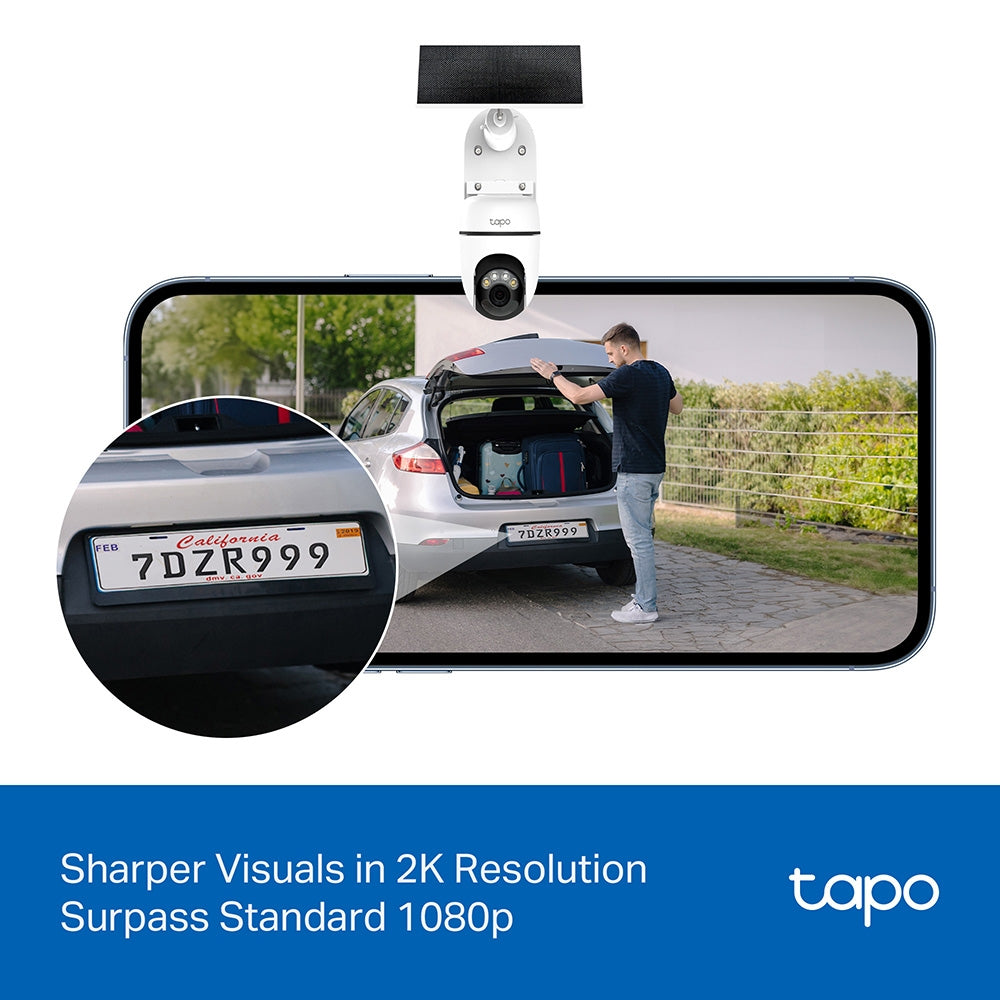 TP-Link Tapo C610 KIT กล้องวงจรปิด 2K 3MP พร้อมแผงโซลาร์ Solar-Powered Pan/Tilt Security Camera Kit