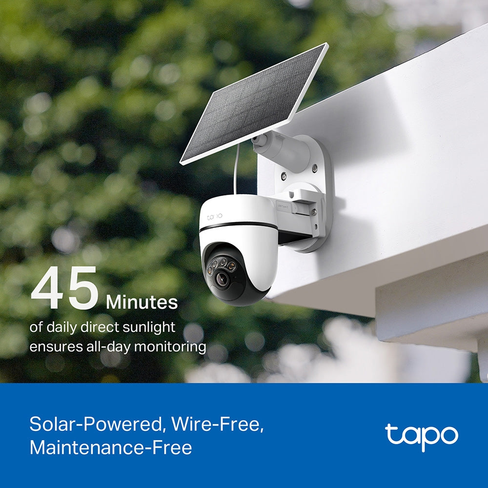 TP-Link Tapo C610 KIT กล้องวงจรปิด 2K 3MP พร้อมแผงโซลาร์ Solar-Powered Pan/Tilt Security Camera Kit