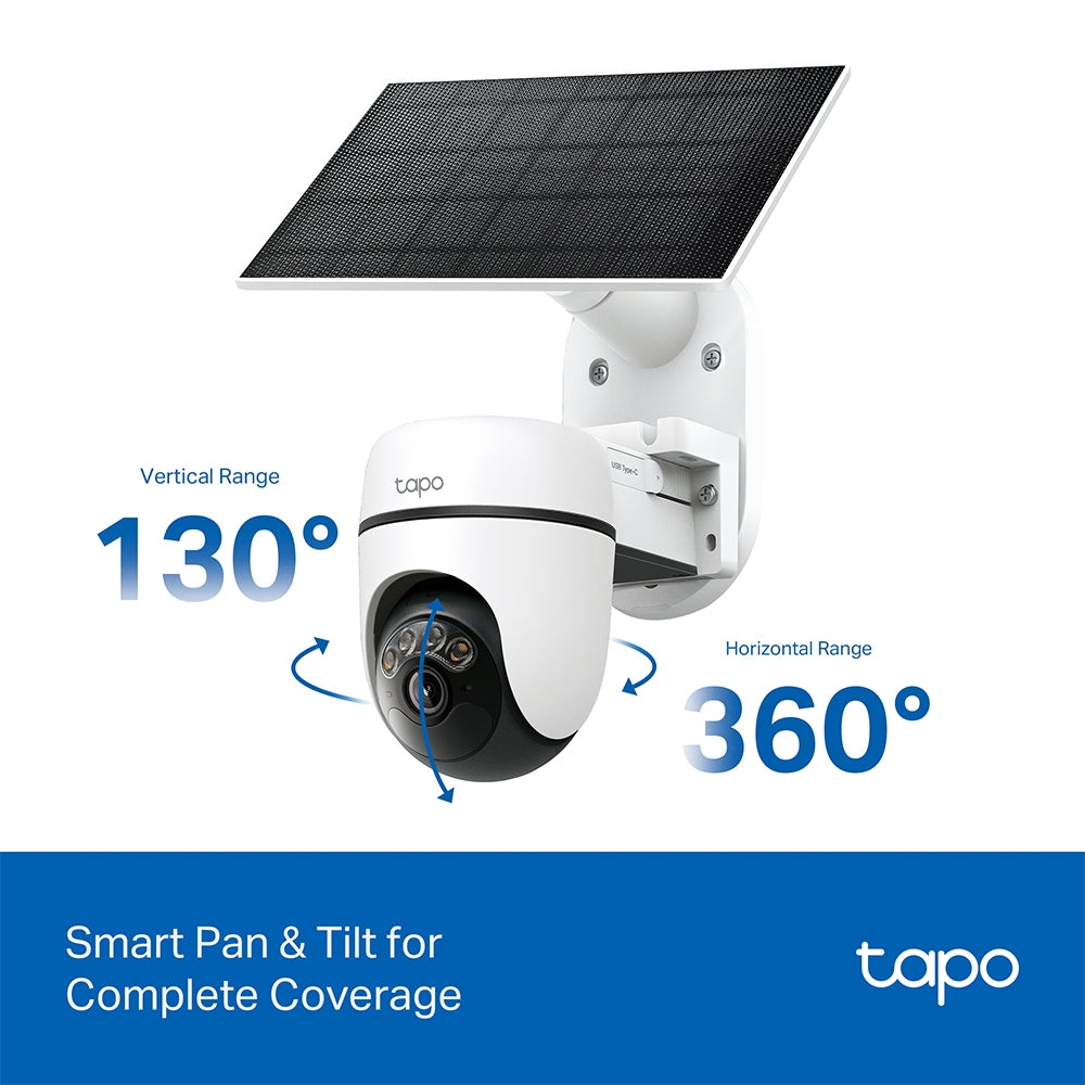 TP-Link Tapo C610 KIT กล้องวงจรปิด 2K 3MP พร้อมแผงโซลาร์ Solar-Powered Pan/Tilt Security Camera Kit