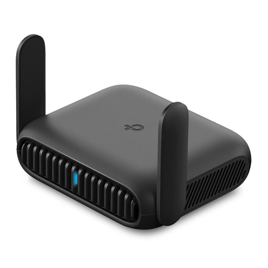 TP-Link TL-WR1512X AX1500 Wi-Fi 6 Travel Router, weighs 190g. Ideal for AR/VR gaming, 4K streaming, and video conferencing.