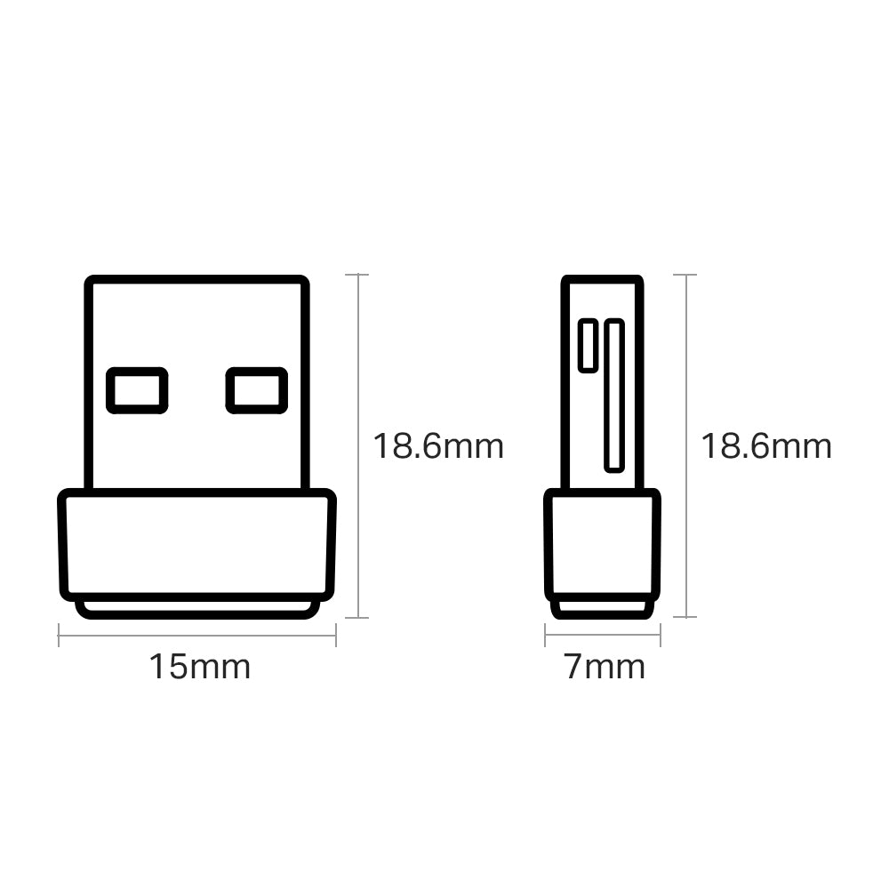 TP-Link Archer T2U Nano AC600 Nano Wireless USB Adapter ตัวรับสัญญาณ WiFi สำหรับคอมพิวเตอร์หรือโน้ตบุ๊ก