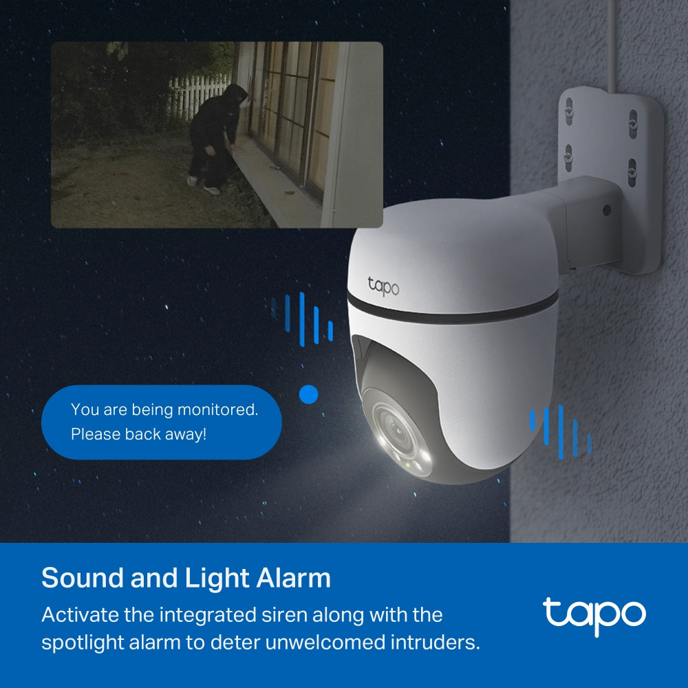 TP-Link Tapo C510W กล้องวงจรปิดไร้สาย 3MP สำหรับใช้งานภายนอกอาคาร พร้อมระบบ AI อัจฉริยะ แจ้งเตือนแบบเรียลไทม์ ภาพสีตอนกลางคืน มาตรฐานกันน้ำ IP65 รองรับ MicroSD สูงสุด 512 GB