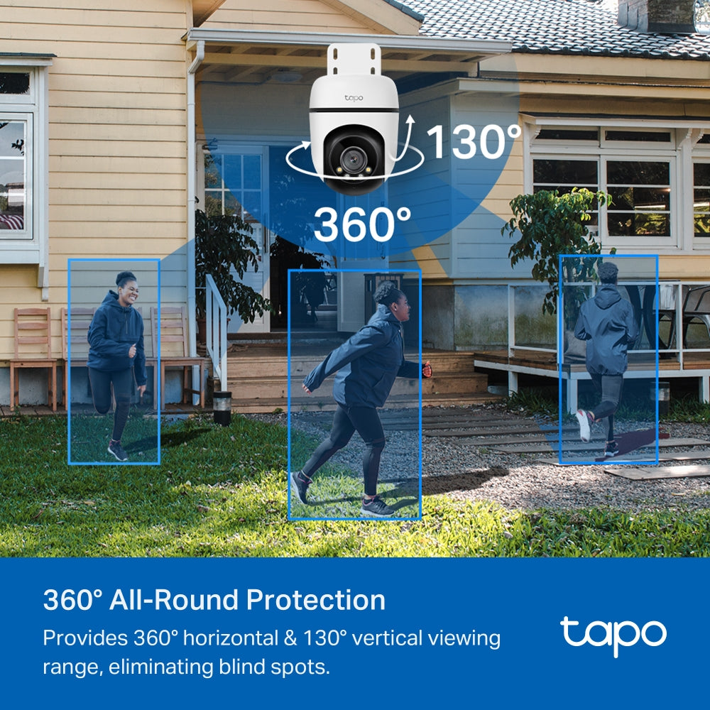 TP-Link Tapo C510W กล้องวงจรปิดไร้สาย 3MP สำหรับใช้งานภายนอกอาคาร พร้อมระบบ AI อัจฉริยะ แจ้งเตือนแบบเรียลไทม์ ภาพสีตอนกลางคืน มาตรฐานกันน้ำ IP65 รองรับ MicroSD สูงสุด 512 GB