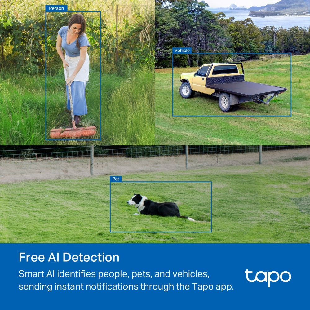 TP-Link Tapo C501GW กล้องใส่ซิม1080P Full HD ใช้งานภายนอก IP66 มี AI ตรวจจับ ภาพสว่างสดใสแม้แสงน้อย มุมมอง 360° แนวนอน