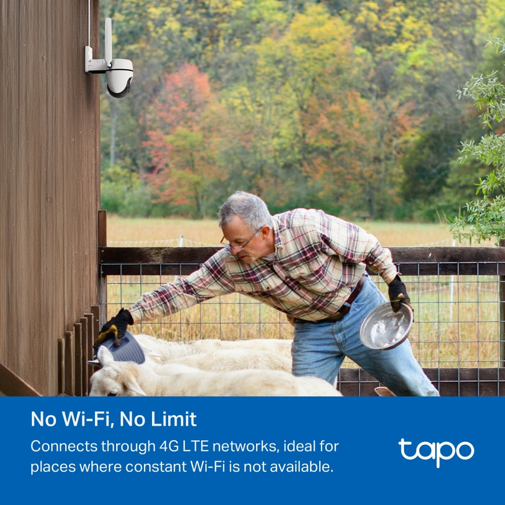 TP-Link Tapo C501GW กล้องใส่ซิม1080P Full HD ใช้งานภายนอก IP66 มี AI ตรวจจับ ภาพสว่างสดใสแม้แสงน้อย มุมมอง 360° แนวนอน