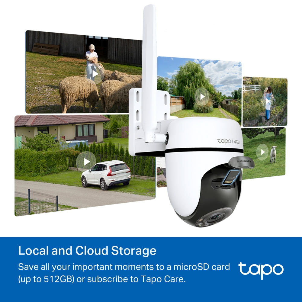 TP-Link Tapo C501GW กล้องใส่ซิม1080P Full HD ใช้งานภายนอก IP66 มี AI ตรวจจับ ภาพสว่างสดใสแม้แสงน้อย มุมมอง 360° แนวนอน