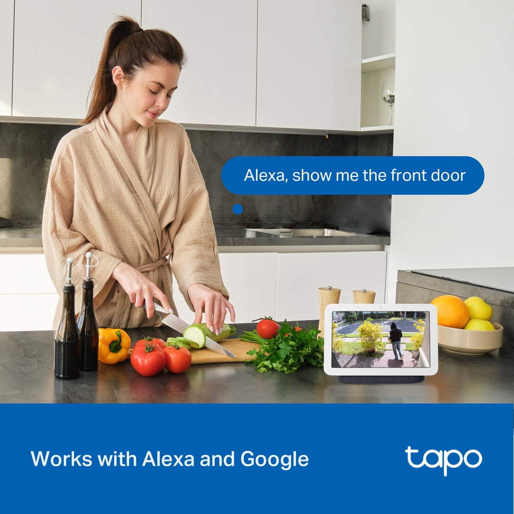 TP-Link Tapo D210 Video Doorbell Camera ออดประตูอัจฉริยะ กล้อง 2K ภาพสีคมชัดตอนกลางคืน IP65 สื่อสารได้ 2 ทาง รับประกัน 1 ปี