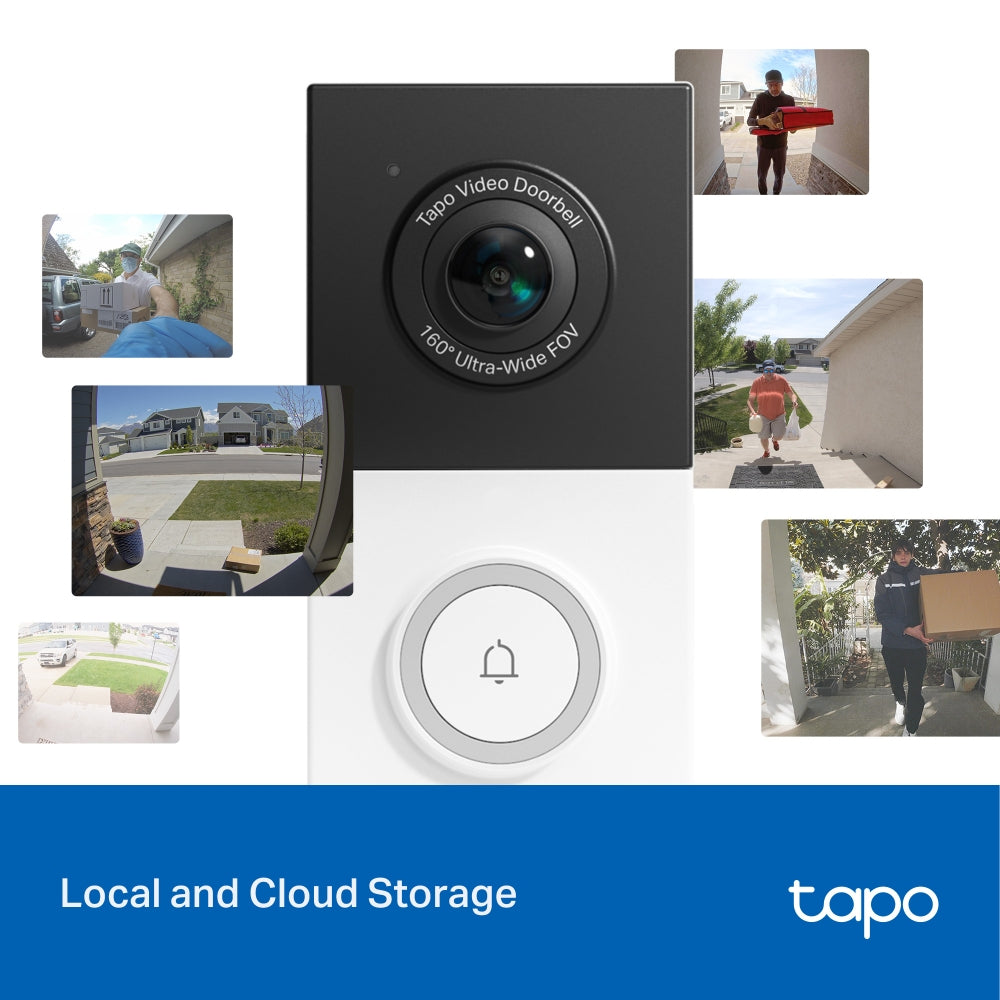 TP-Link Tapo D210 Video Doorbell Camera ออดประตูอัจฉริยะ กล้อง 2K ภาพสีคมชัดตอนกลางคืน IP65 สื่อสารได้ 2 ทาง รับประกัน 1 ปี