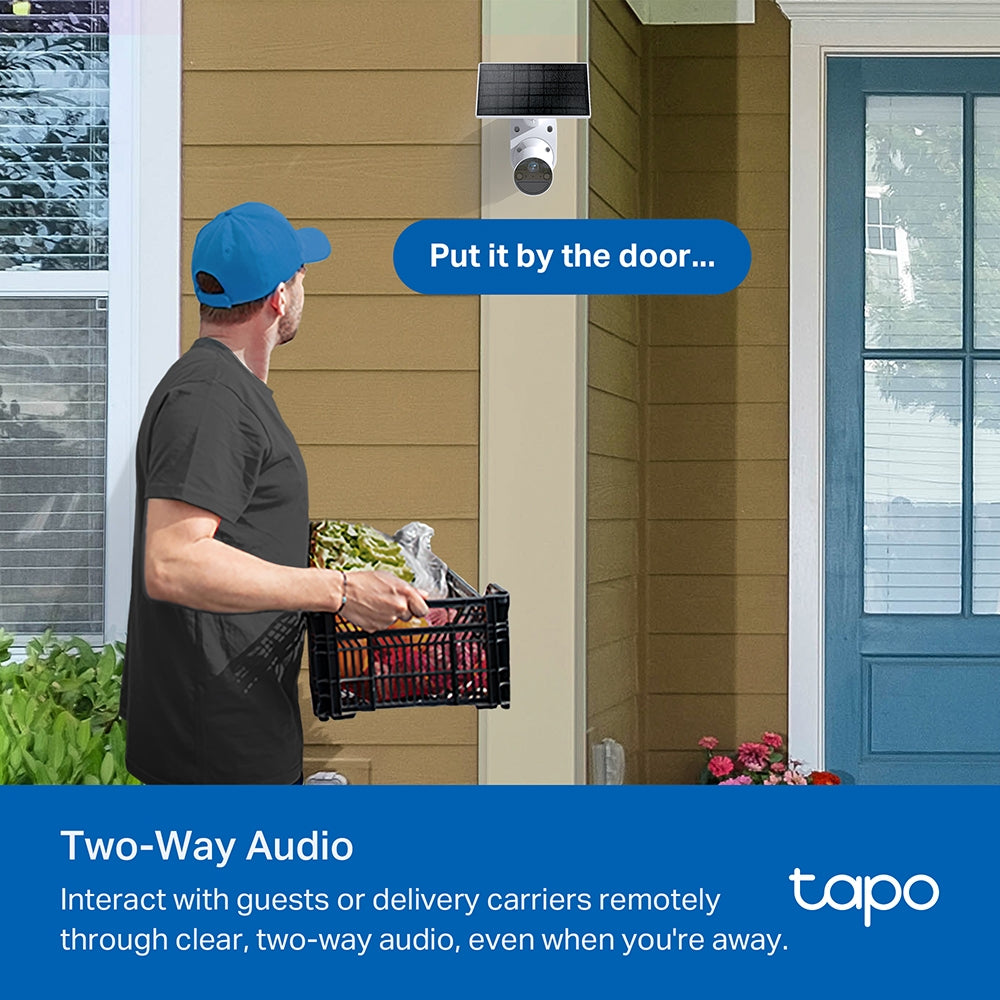 TP-Link Tapo C410 KIT ชุดกล้องวงจรปิดคมชัด 2K 3MP พร้อมแผงโซลาร์เซลล์ Solar-Powered Security Camera Kit