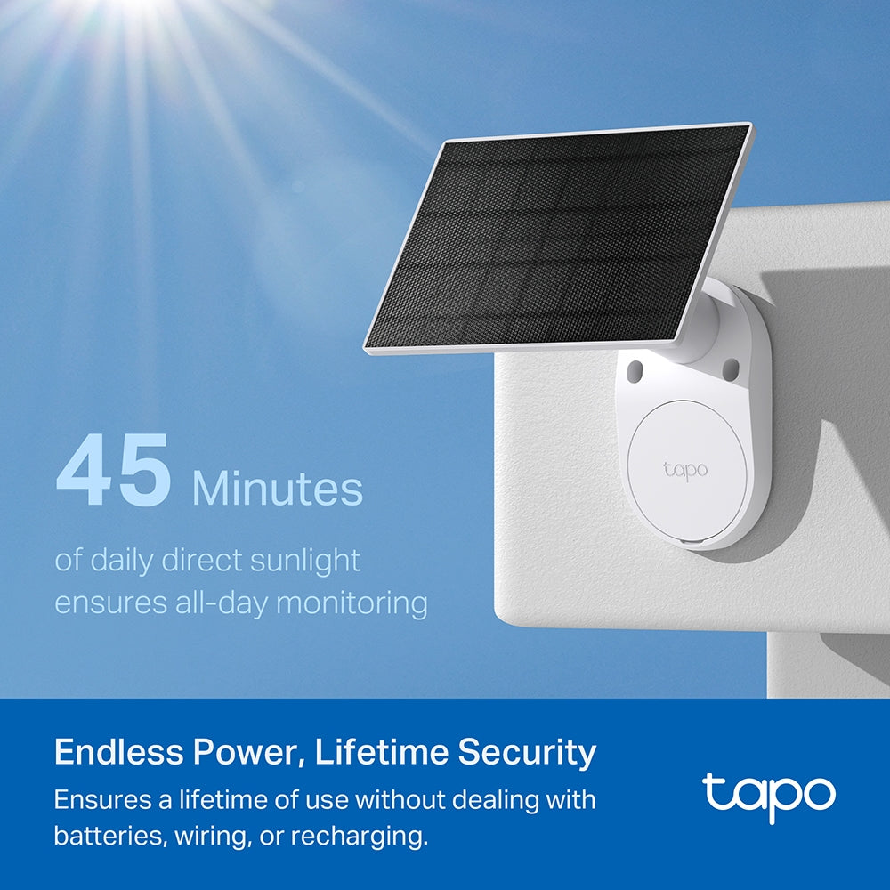 TP-Link Tapo C410 KIT ชุดกล้องวงจรปิดคมชัด 2K 3MP พร้อมแผงโซลาร์เซลล์ Solar-Powered Security Camera Kit