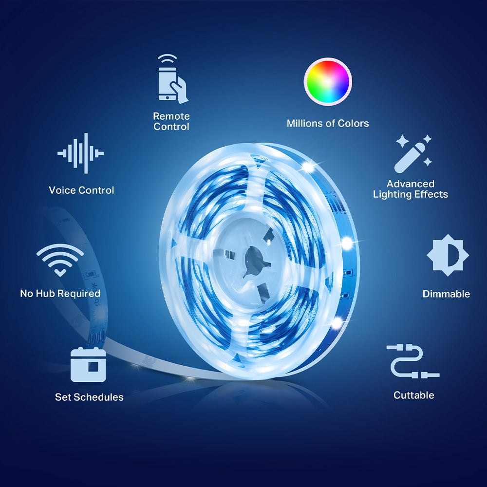 TP-Link Tapo L900-5 Smart Wi-Fi Light Strip ไฟเส้นเปลี่ยนสีอัจฉริยะ 5 เมตร ใช้งานง่ายผ่านแอป Tapo รับประกัน 1 ปี