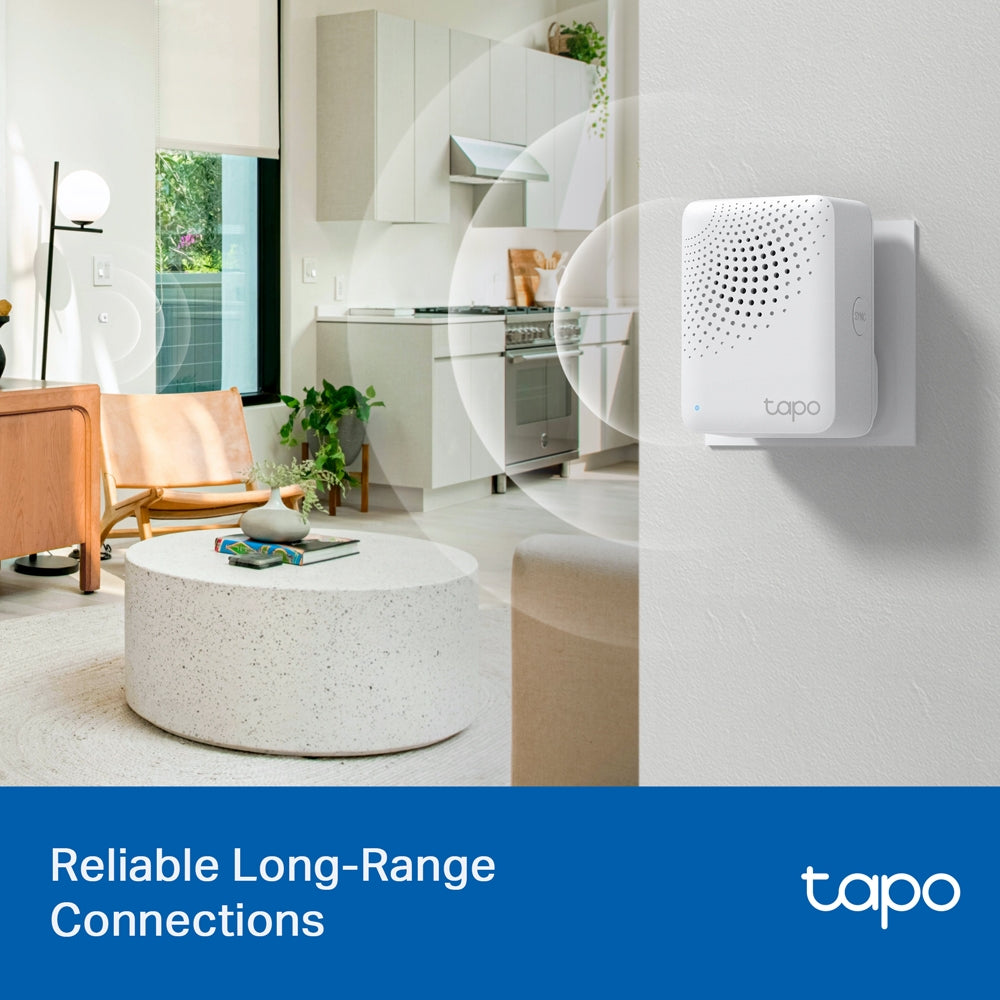 TP-Link Tapo H100 Smart Hub with Chime ฮับสำหรับเชื่อมต่ออุปกรณ์ Tapo Smart Home ได้สูงสุด 64 อุปกรณ์ รับประกัน 2 ปี