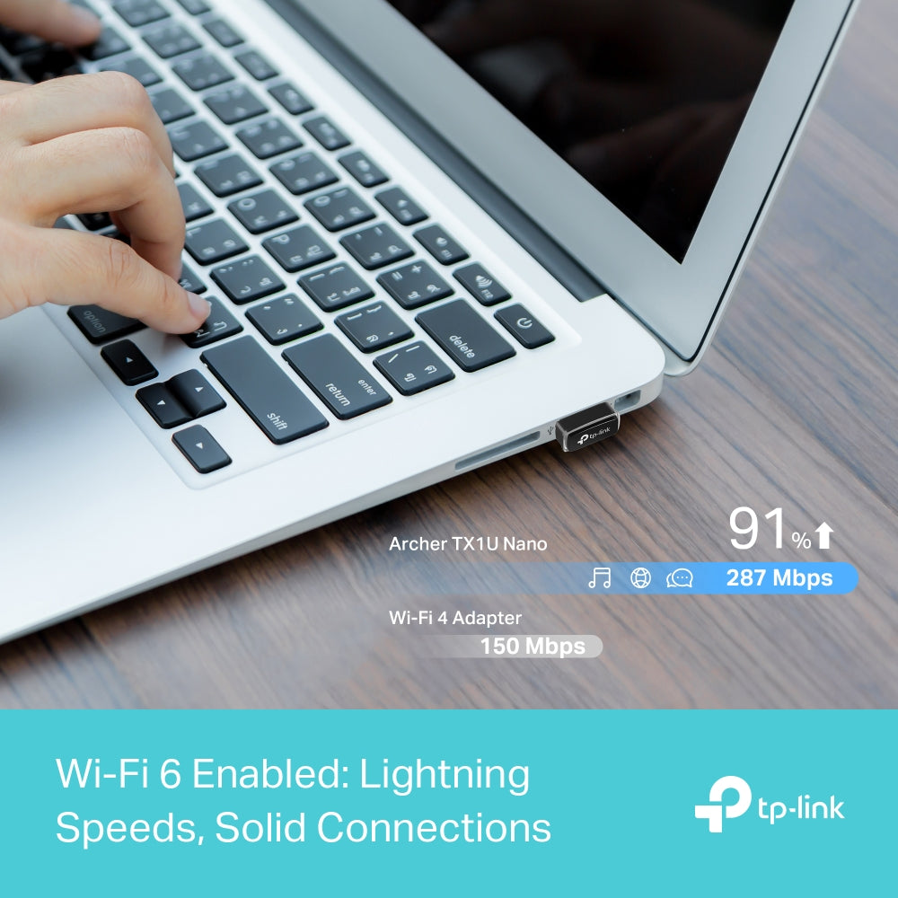 TP-Link Archer TX1U Nano AX300 Nano Wi-Fi 6 Wireless USB Adapter Limited Lifetime Warranty