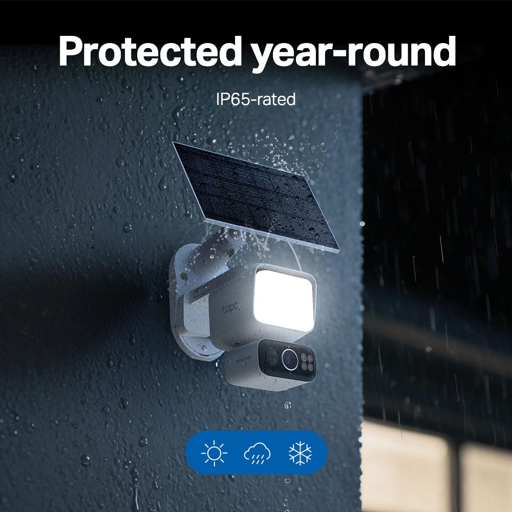 TP-Link Tapo C615F KIT กล้องวงจรปิด 2K พร้อมโซลาร์เซลล์ Solar-Powered Floodlight Pan/Tilt Security Camera Kit