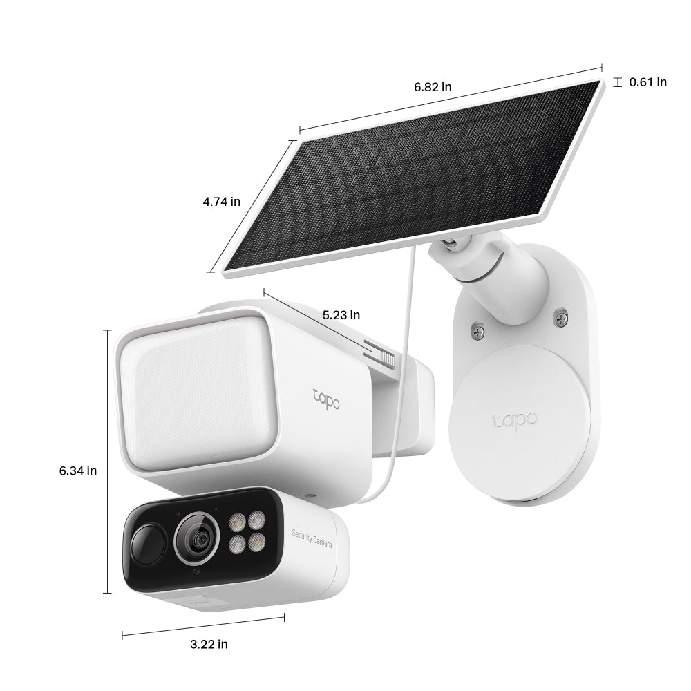 TP-Link Tapo C615F KIT กล้องวงจรปิด 2K พร้อมโซลาร์เซลล์ Solar-Powered Floodlight Pan/Tilt Security Camera Kit