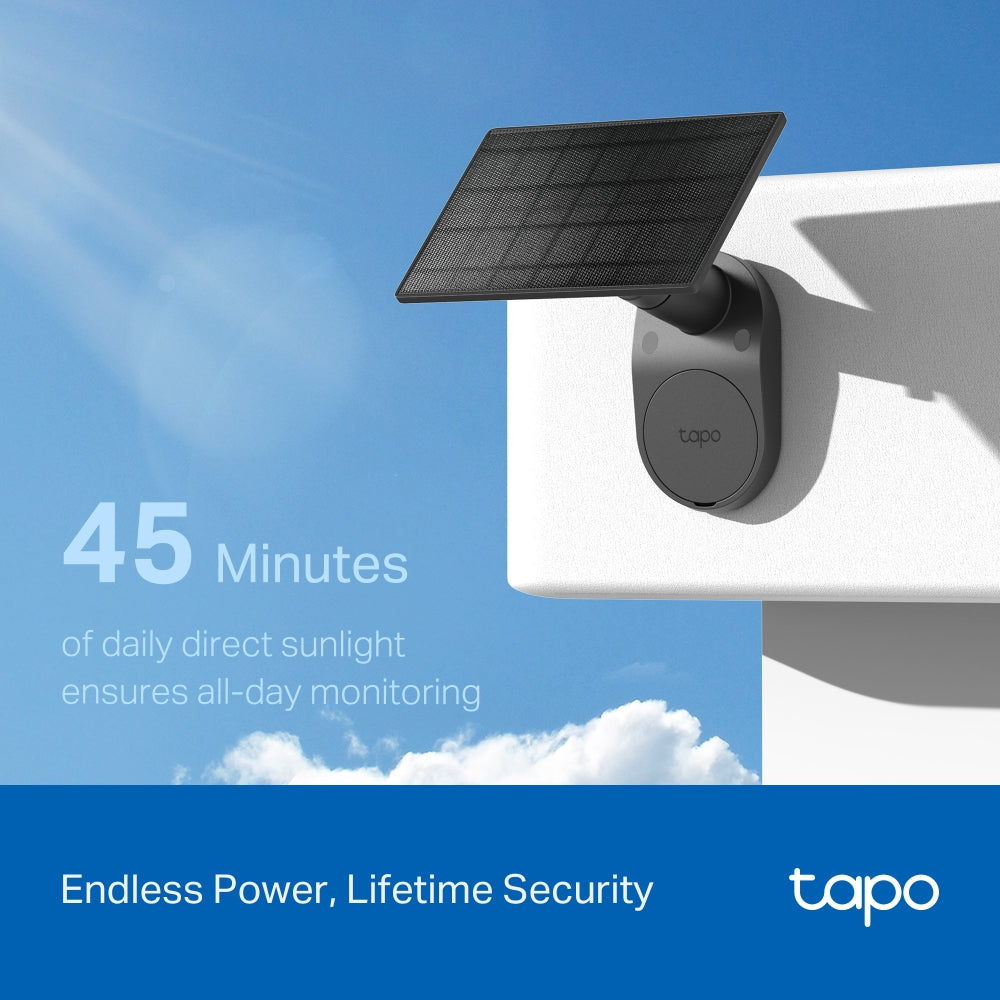 TP-Link Tapo C411 KIT ชุดกล้องวงจรปิด 2K 3MP พร้อมแผงโซลาร์เซลล์ IP65 Solar-Powered Security Camera Kit รับประกัน 1 ปี