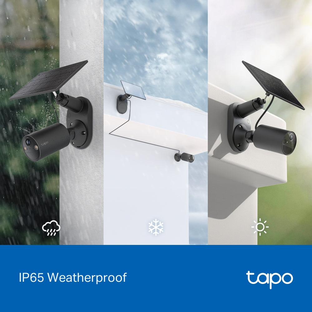 TP-Link Tapo C411 KIT ชุดกล้องวงจรปิด 2K 3MP พร้อมแผงโซลาร์เซลล์ IP65 Solar-Powered Security Camera Kit รับประกัน 1 ปี