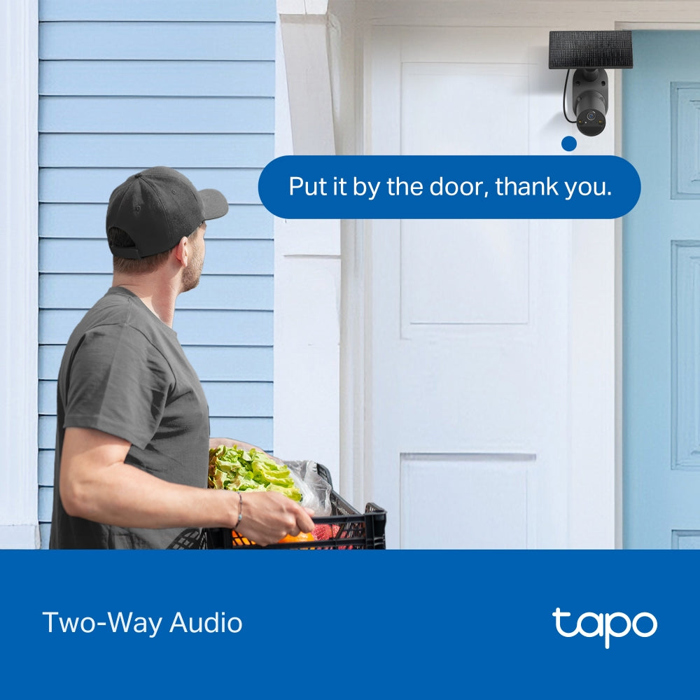 TP-Link Tapo C411 KIT ชุดกล้องวงจรปิด 2K 3MP พร้อมแผงโซลาร์เซลล์ IP65 Solar-Powered Security Camera Kit รับประกัน 1 ปี