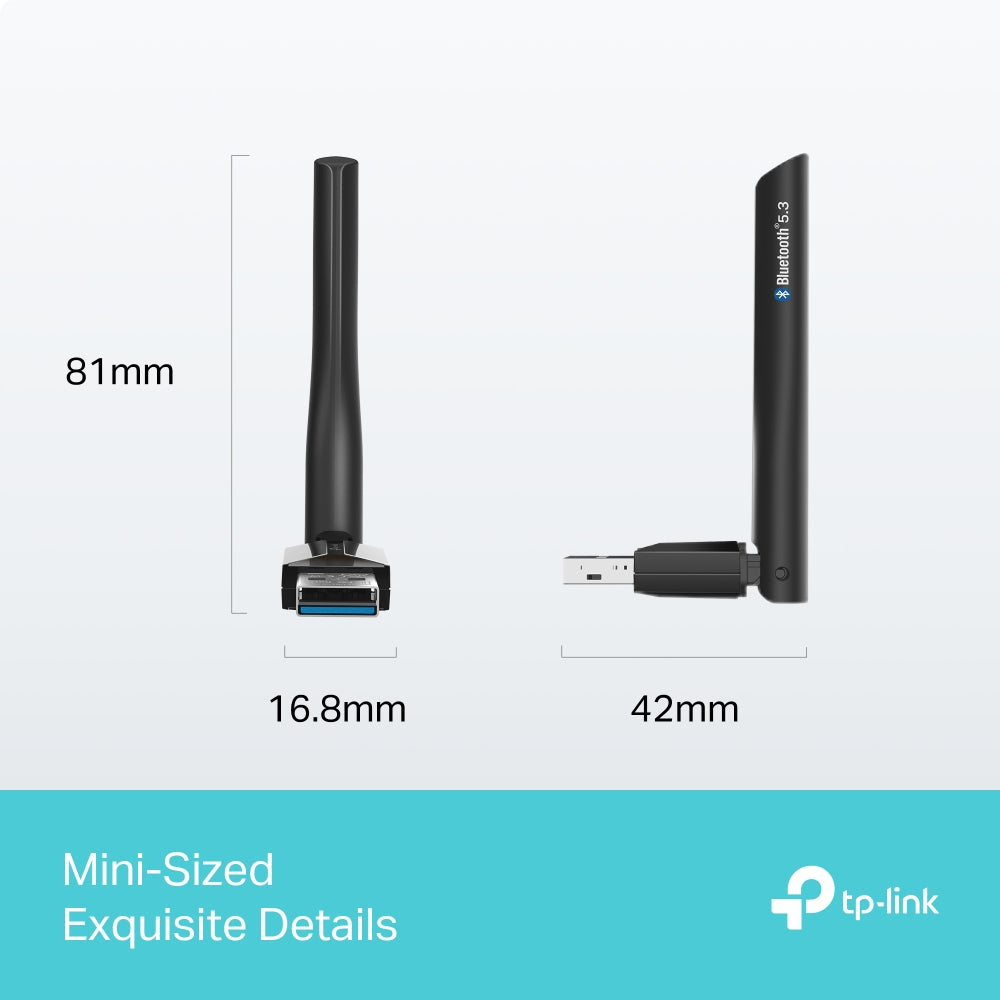 TP-Link UB500 Plus USB Adapter, Bluetooth 5.3 Long Range Bluetooth USB Adapter, Limited Lifetime Warranty