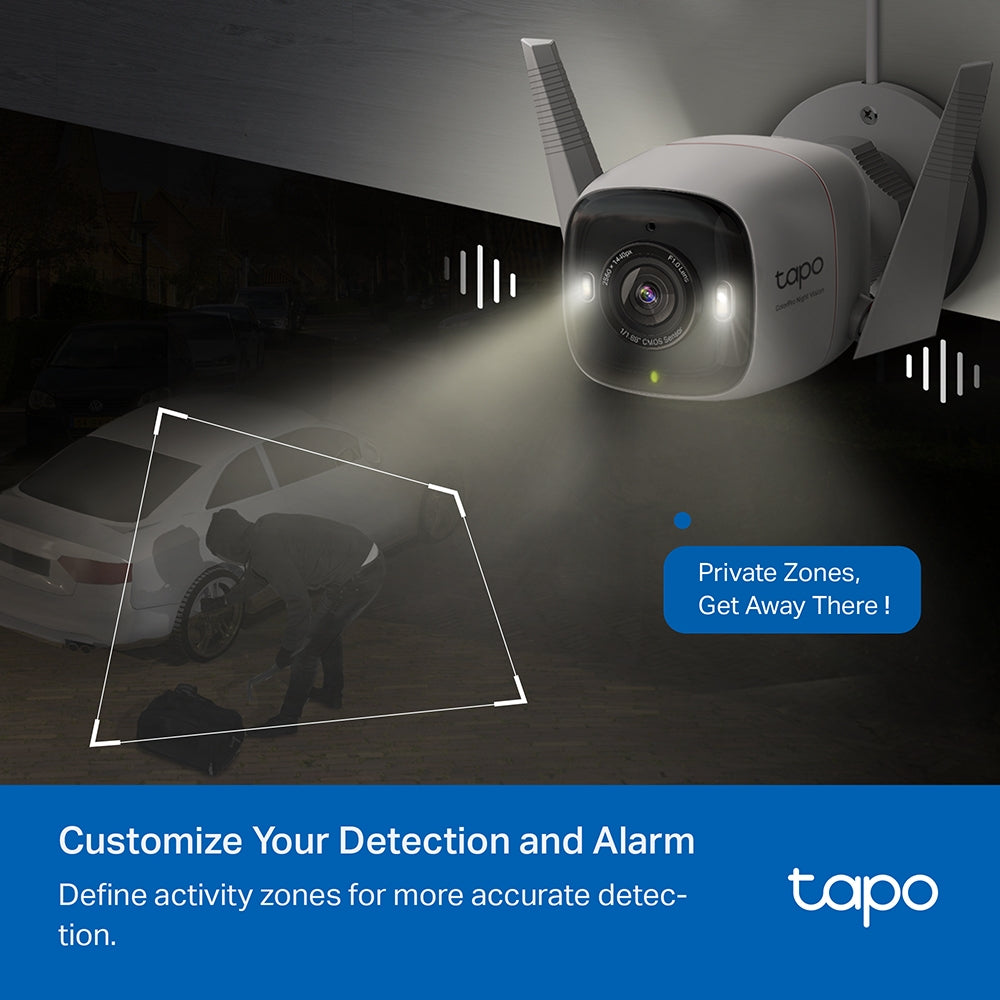 TP-Link Tapo C325WB กล้องวงจรปิด 4MP ColorPro Night Vision กันน้ำกันฝุ่น IP66 ใช้งานภายนอก Wi-Fi Camera รับประกัน 2 ปี