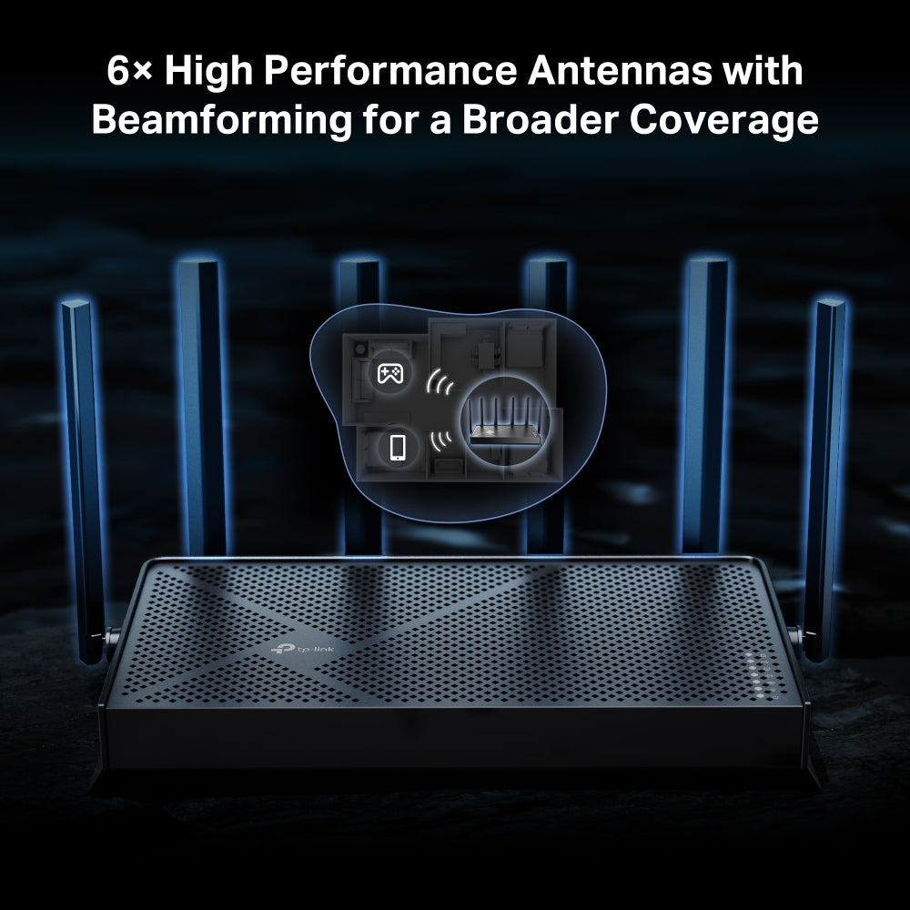 TP-Link Archer BE400 เราเตอร์ Wi-Fi 7 BE6500 Dual-Band Wi-Fi 7 รองรับ EasyMesh เพื่อสร้างเครือข่าย Wi-Fi ที่ครอบคลุม