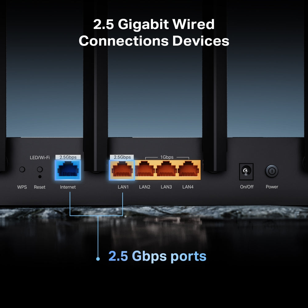 TP-Link Archer BE400 เราเตอร์ Wi-Fi 7 BE6500 Dual-Band Wi-Fi 7 รองรับ EasyMesh เพื่อสร้างเครือข่าย Wi-Fi ที่ครอบคลุม