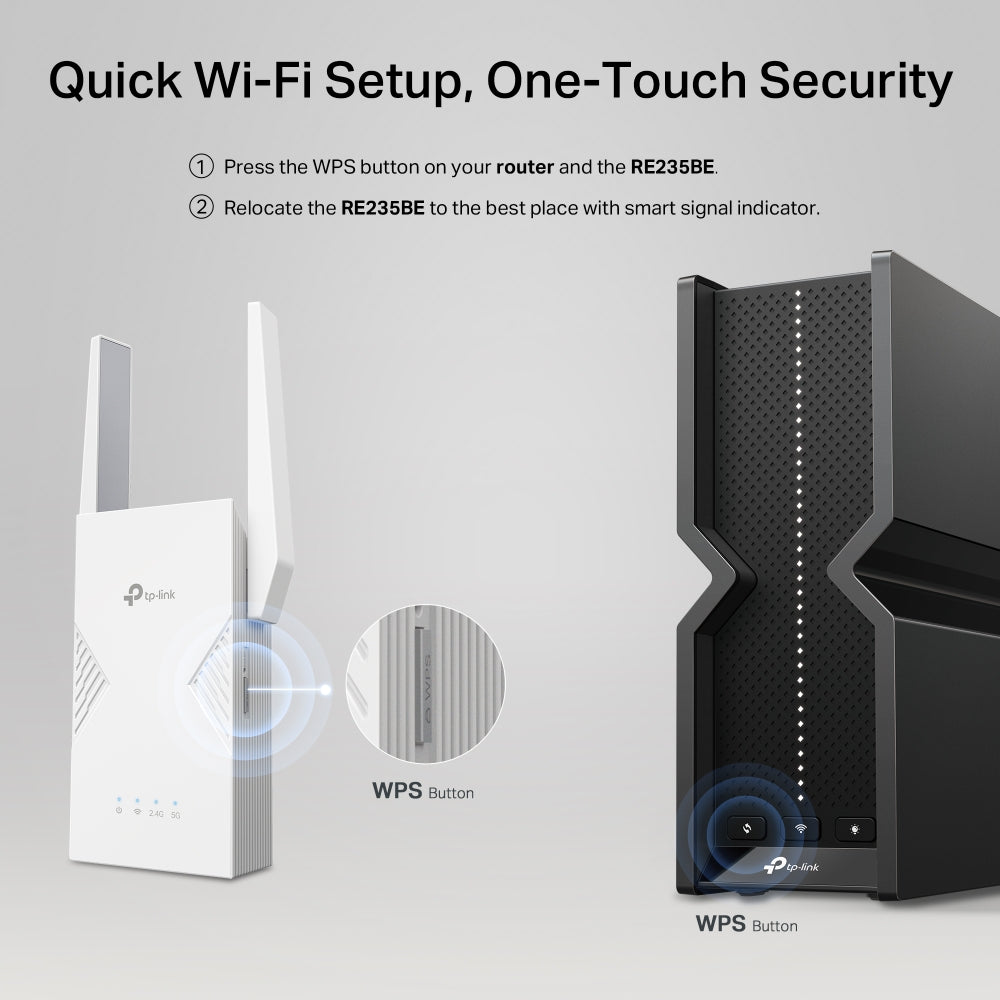 TP-Link RE235BE┃ตัวขยายสัญญาณไวไฟ 7┃ BE3600 Dual-Band Wi-Fi 7 Range Extender ┃WiFi Repeater┃