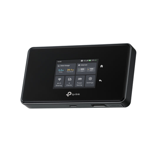 TP-Link M8550 พ็อกเก็ตไวไฟ 5G Mobile Wi-Fi เชื่อมต่อพร้อมกันได้สูงสุด 32 อุปกรณ์ รับประกัน 1 ปี (รองรับการใส่ซิมการ์ด 1 ซิม)