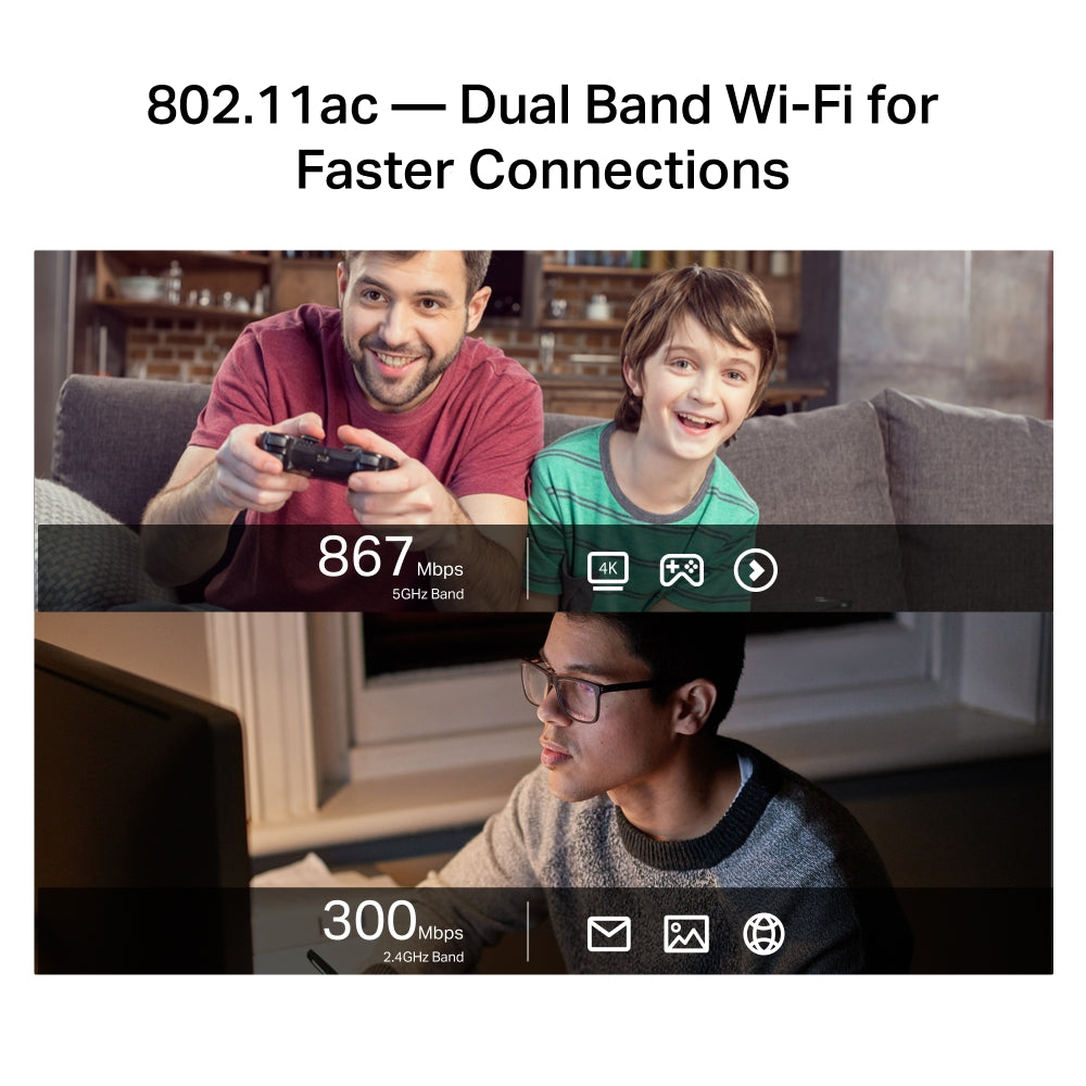 TP-Link Archer T4E V3 Wi-Fi Card พร้อม Bluetooth 5.0 สำหรับคอมพิวเตอร์ AC1200 Wireless Dual Band PCI Express Adapter