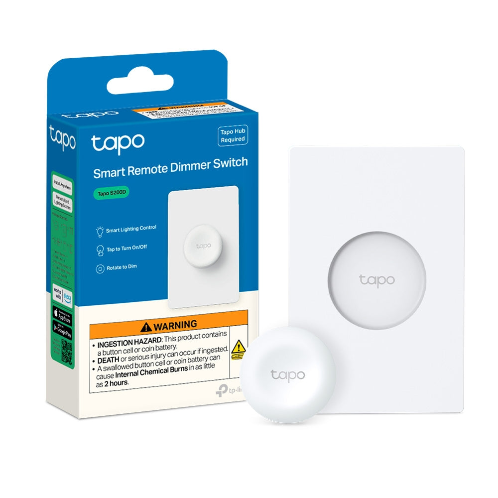 TP-Link Tapo S200B สมาร์ทปุ่มกด / Tapo S200D สวิตช์หรี่ไฟอัจฉริยะแบบพกพา ควบคุมหลอดไฟ/อุปกรณ์อิเล็กทรอนิกส์ของ Tapo เพียงปลายนิ้ว