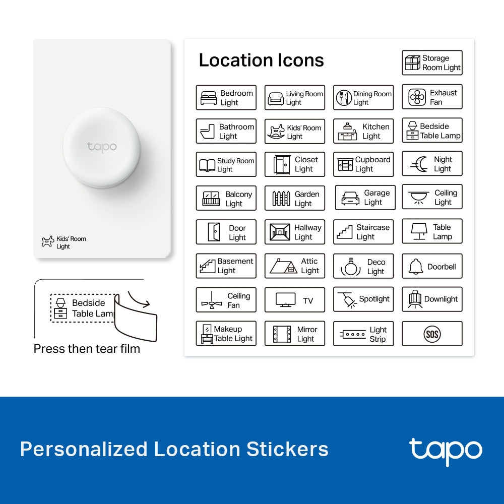 TP-Link Tapo S200B สมาร์ทปุ่มกด / Tapo S200D สวิตช์หรี่ไฟอัจฉริยะแบบพกพา ควบคุมหลอดไฟ/อุปกรณ์อิเล็กทรอนิกส์ของ Tapo เพียงปลายนิ้ว
