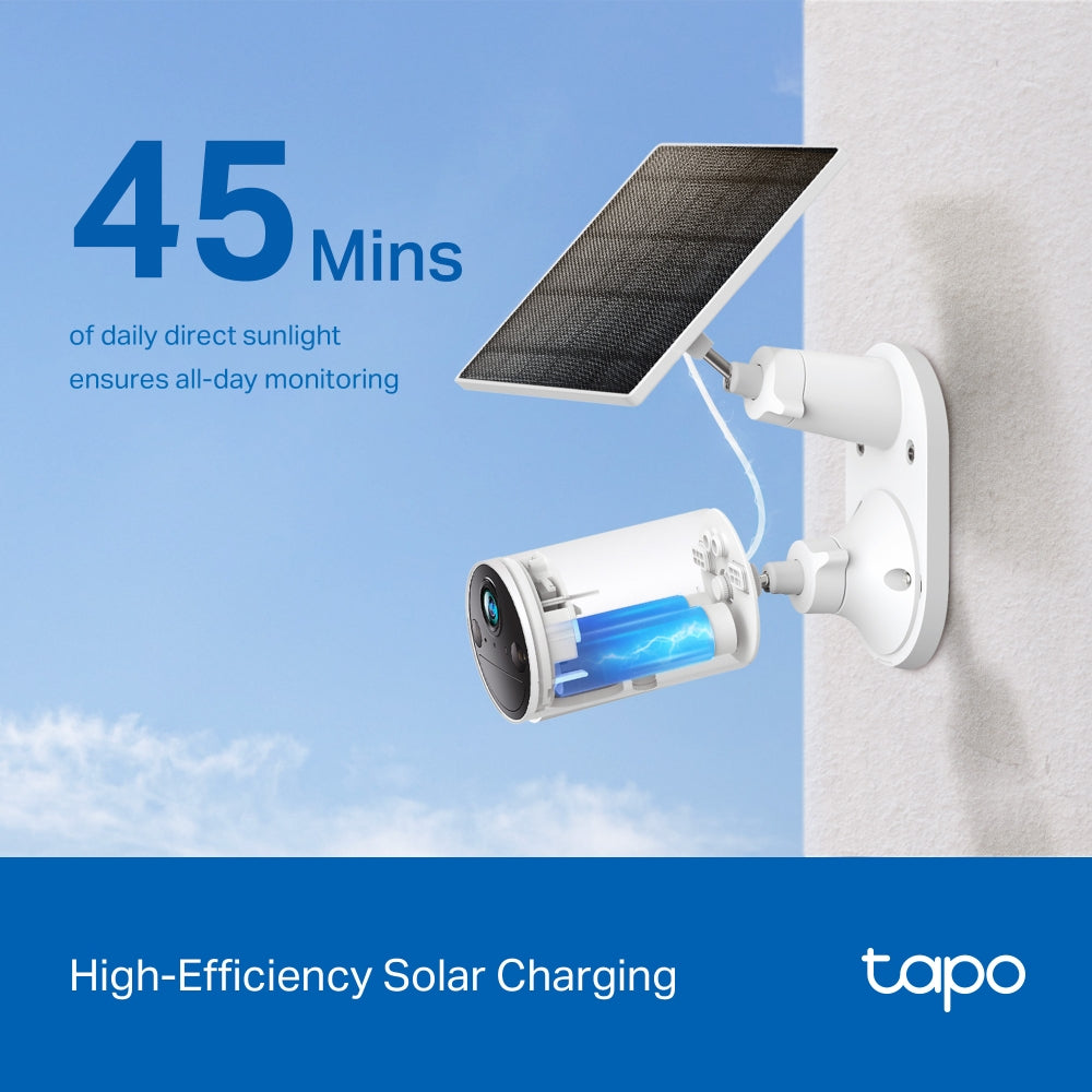 TP-Link Tapo A201 Solar Panel แผงโซลาร์เซลล์ (ไม่รวมกล้อง) IP65 กันน้ำกันฝุ่น ปรับแต่งองศาให้เข้ากับทิศทางของแดดได้