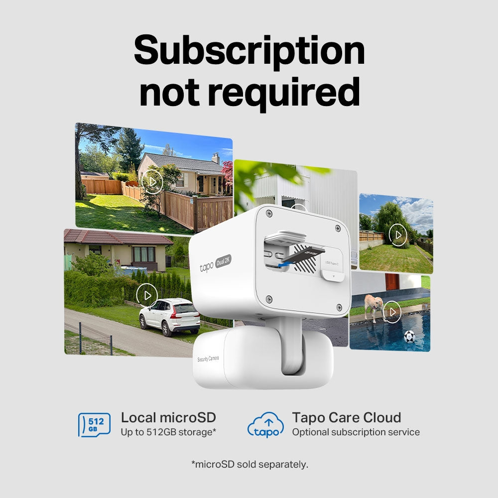 TP-Link Tapo C645D KIT ชุดกล้องวงจรปิด 2K 3MP พร้อมแผงโซลาร์ Solar-Powered Dual-Lens Pan/Tilt Security Camera Kit