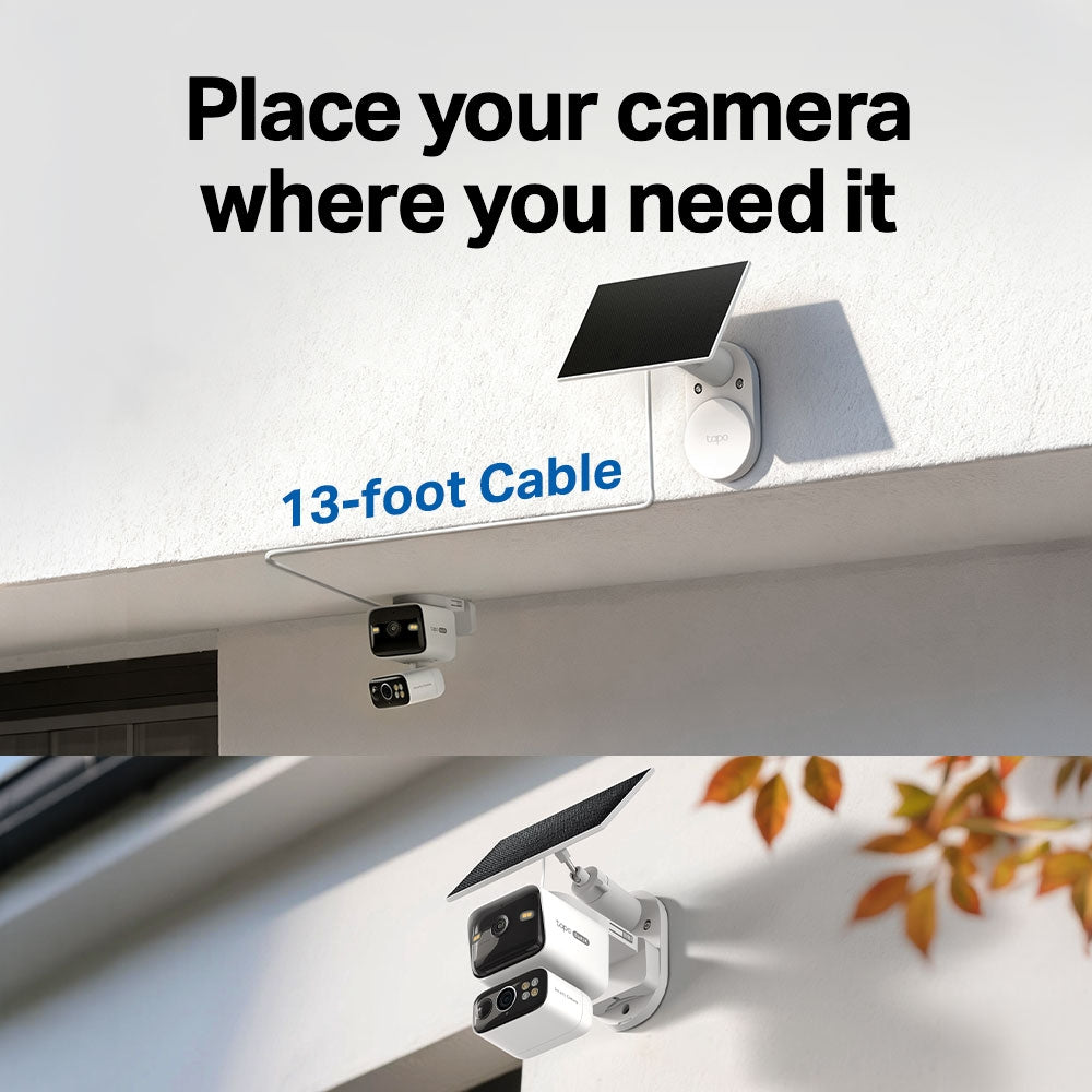 TP-Link Tapo C645D KIT ชุดกล้องวงจรปิด 2K 3MP พร้อมแผงโซลาร์ Solar-Powered Dual-Lens Pan/Tilt Security Camera Kit