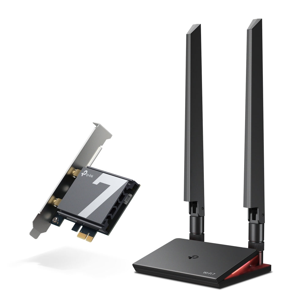 TP-Link Archer TBE550E BE9300 Wi-Fi 7 Bluetooth 5.4 PCIe Adapter for PC upgrades with Limited Lifetime Warranty